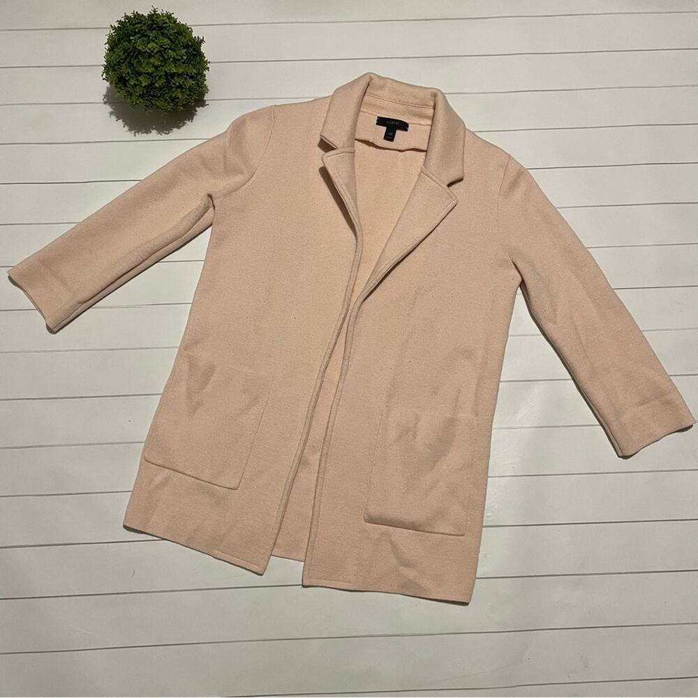 J Crew Light a pink Knit Sweater Blazer Jacket Cardigan‎ Women’s Size XXS